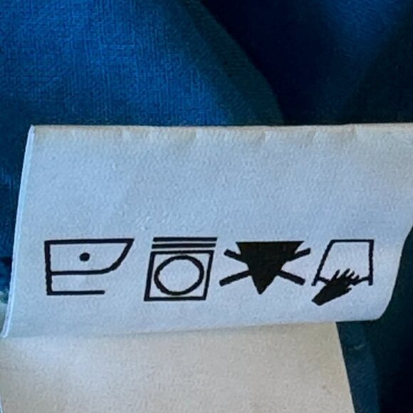 eShakti Flamingo Print Jersey Bodice Dress with Side Pockets Peach and Blue  14W - Picture 10 of 10